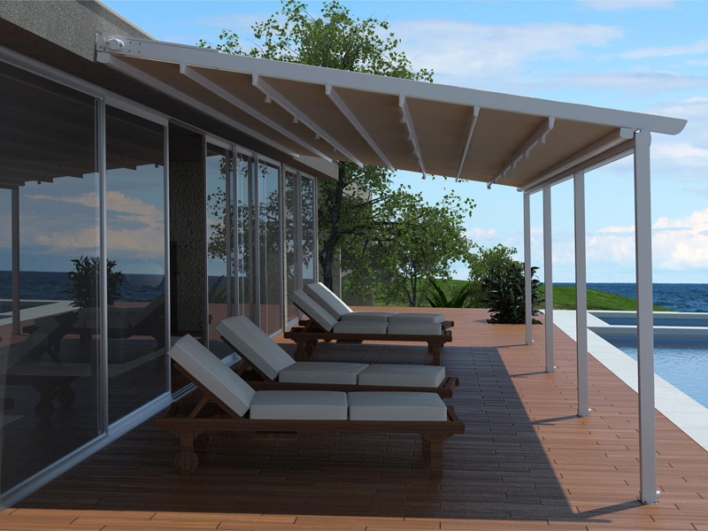 Waterproof Folding Pergola For Hotels Restaurants-3